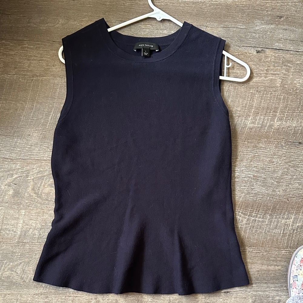 Ann Taylor Navy Blue Sleeveless tank